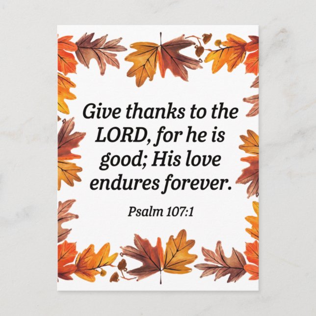 Give Thanks Postcard (Front)