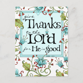 Give Thanks - Postcard