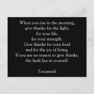 Give Thanks - Postcard