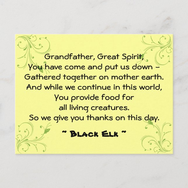 Give Thanks postcard (Front)