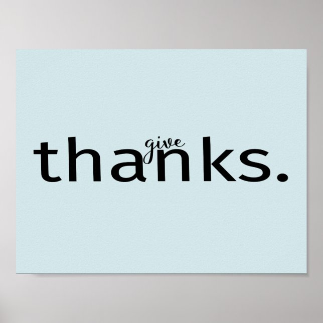Give Thanks Poster (Front)