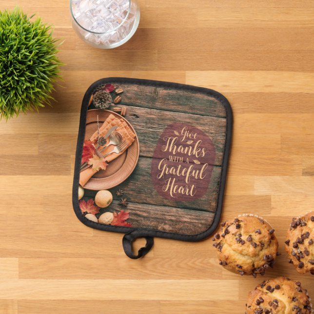 Give Thanks Pot Holder (Top Down)