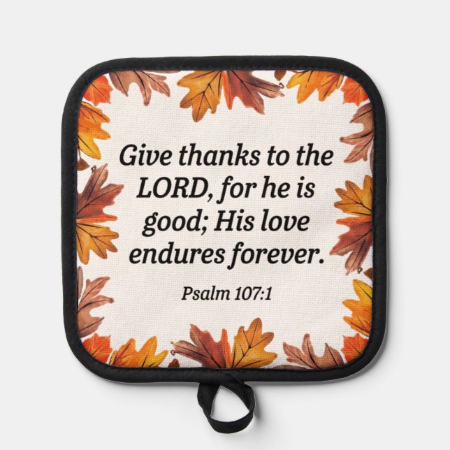 Give Thanks  Pot Holder (Front)