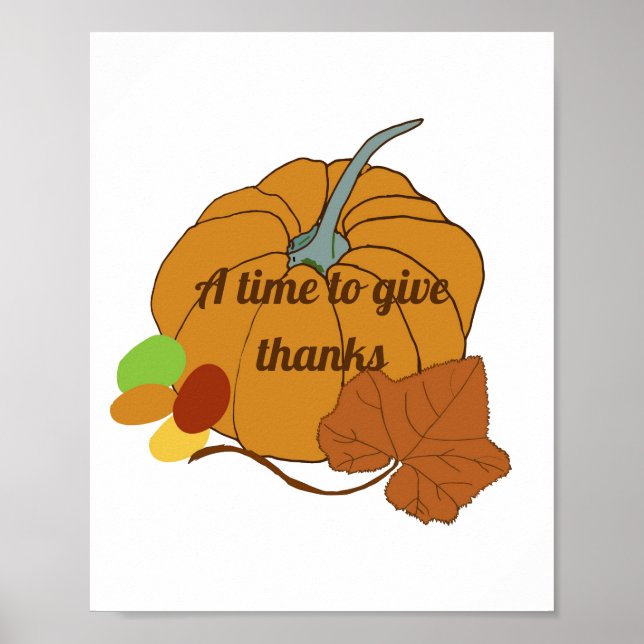 Give thanks Print, Value Poster Paper (Matte) (Front)