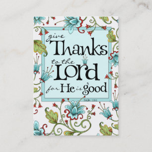 Give Thanks - Scripture Cards