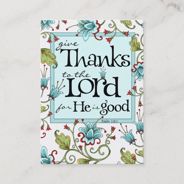 Give Thanks - Scripture Cards (Front)