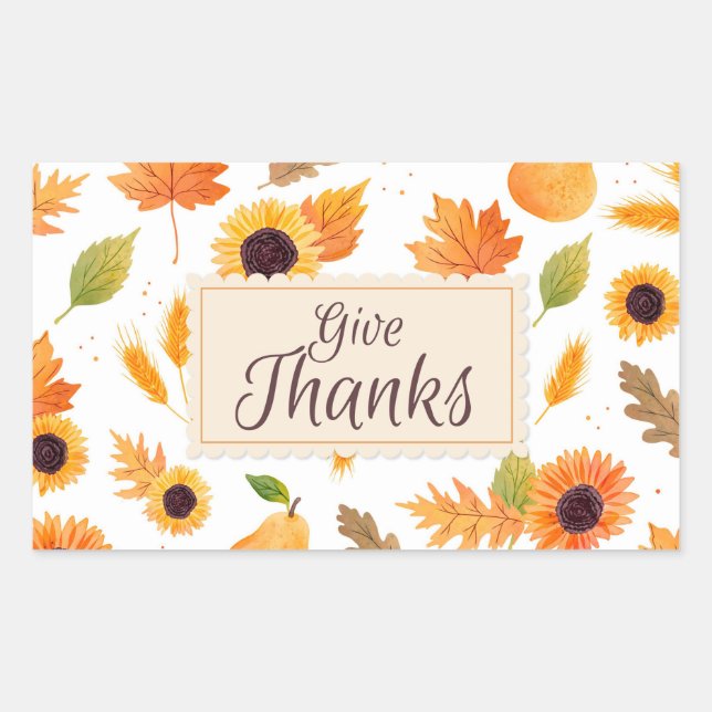Give Thanks Sticker (Front)