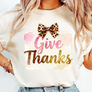 Give Thanks T-Shirt Floral Fall Coquette Shirt