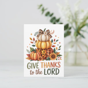 Give Thanks - Thansgiving  Postcard