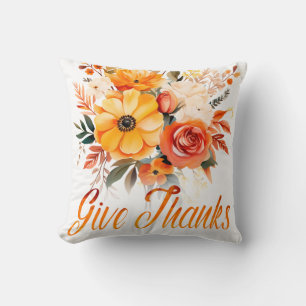 Give thanks this fall throw pillow