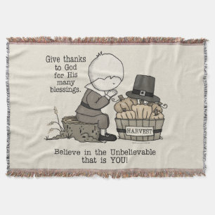 Give Thanks Throw Blanket