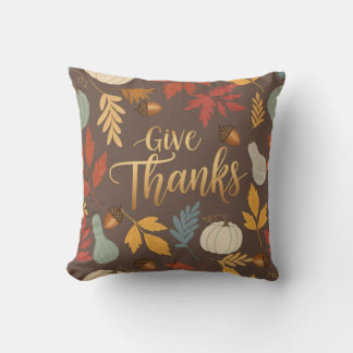Give thanks throw pillow