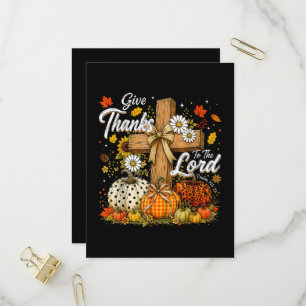 Give Thanks to The Lord Autumn Fall Season Invitation Postcard