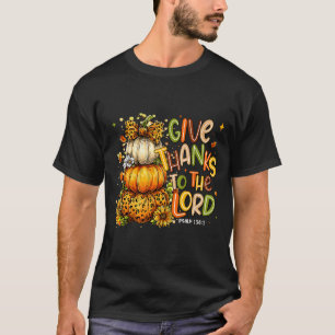 Give Thanks To The Lord Fall Christian Cross Coque T-Shirt