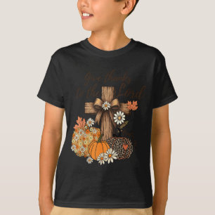 Give Thanks To The Lord Fall Pumpkin Thanksgiving  T-Shirt