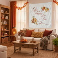 Give Thanks to the Lord fall watercolor floral 