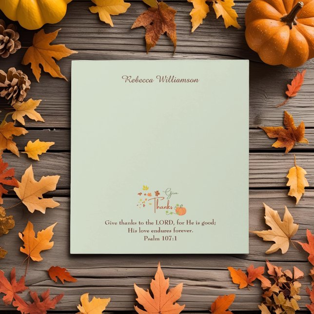Give Thanks to the LORD | Personalized Christian  Notepad (Creator Uploaded)