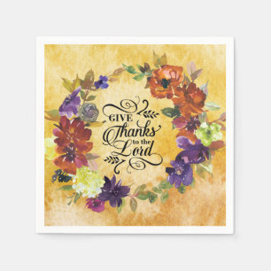 Give Thanks to the Lord, Thanksgiving Napkin