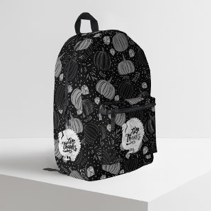 Give Thanks Turkey Thanksgiving Vintage Printed Backpack