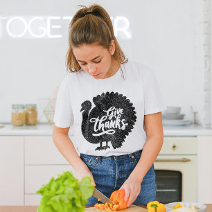 Give Thanks Turkey Thanksgiving Vintage T-Shirt