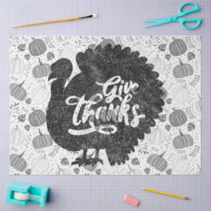 Give Thanks Turkey Thanksgiving Vintage Tissue Paper