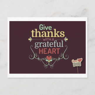 Give thanks with a grateful Heart Postcard