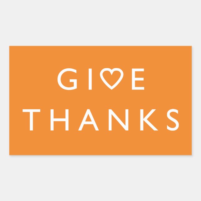 Give thanks with your heart, Thanksgiving message Sticker (Front)
