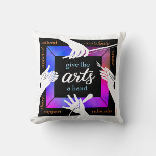 Give the Arts a Hand Autograph Pillow
