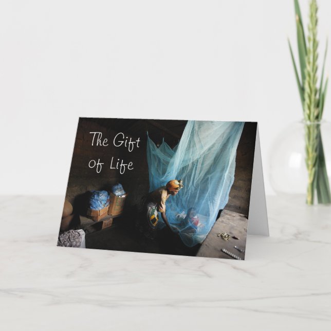 Give the Gift of Life, Give a Bed ... - Customized Holiday Card (Front)