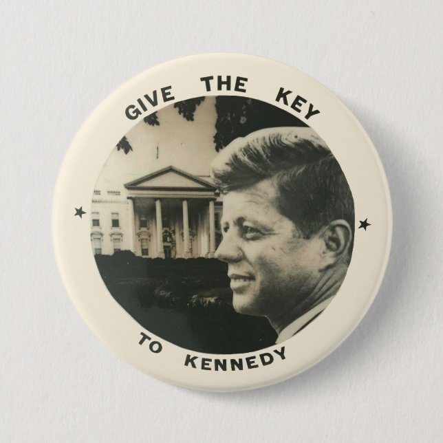 Give the Key to Kennedy 3 Inch Round Button (Front)