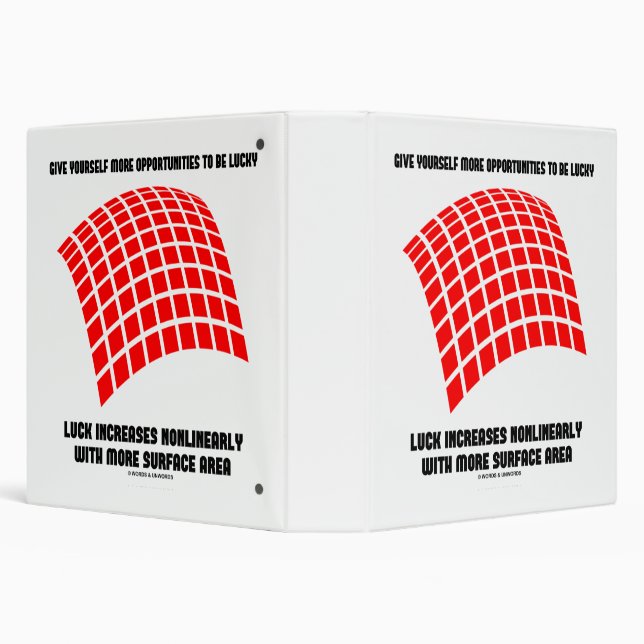 Give Yourself Opportunities Luck Surface Area Math Binder (Background)