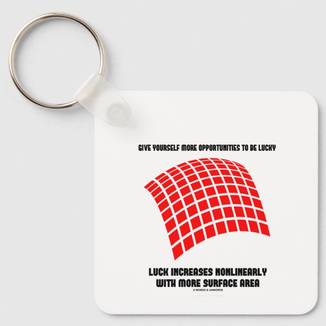 Give Yourself Opportunities Luck Surface Area Math Keychain (Front)