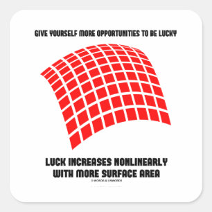 Give Yourself Opportunities Luck Surface Area Math Square Sticker