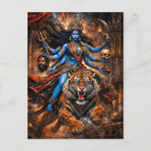 Giver of blessings Goddess Kali Postcard