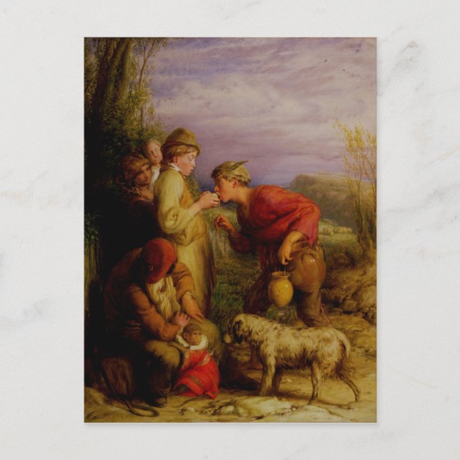 Giving a bite postcard (Front)