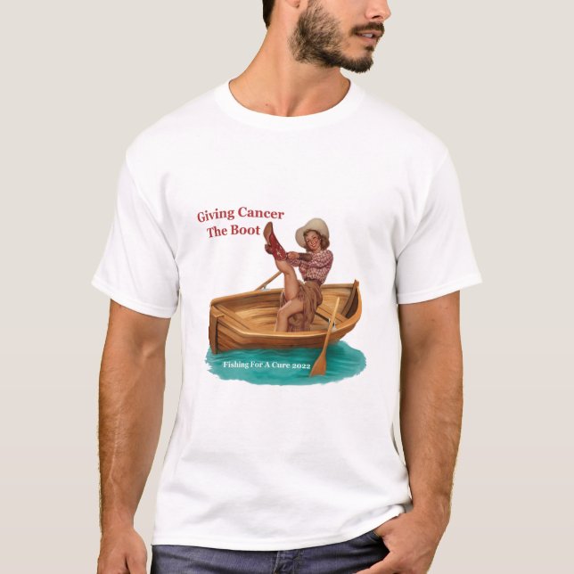 Giving Cancer the Boot T-Shirt (Front)