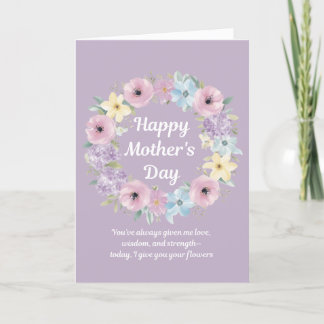 Giving Flowers Mother's Day Card