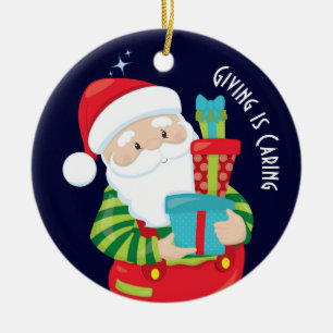 Giving is caring ceramic ornament