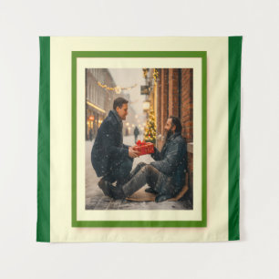 GIVING IS LOVING CHRISTMAS MESSAGE TAPESTRY