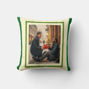 GIVING IS LOVING CHRISTMAS MESSAGE THROW PILLOW