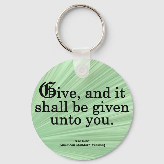 Giving Luke 6-38 Keychain (Front)