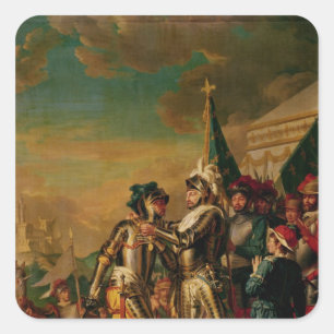 Giving the Chain of the Order of Saint-Michel Square Sticker