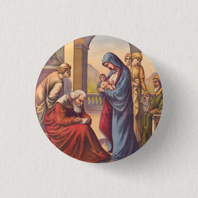 Giving the child John a name 1 Inch Round Button (Front)