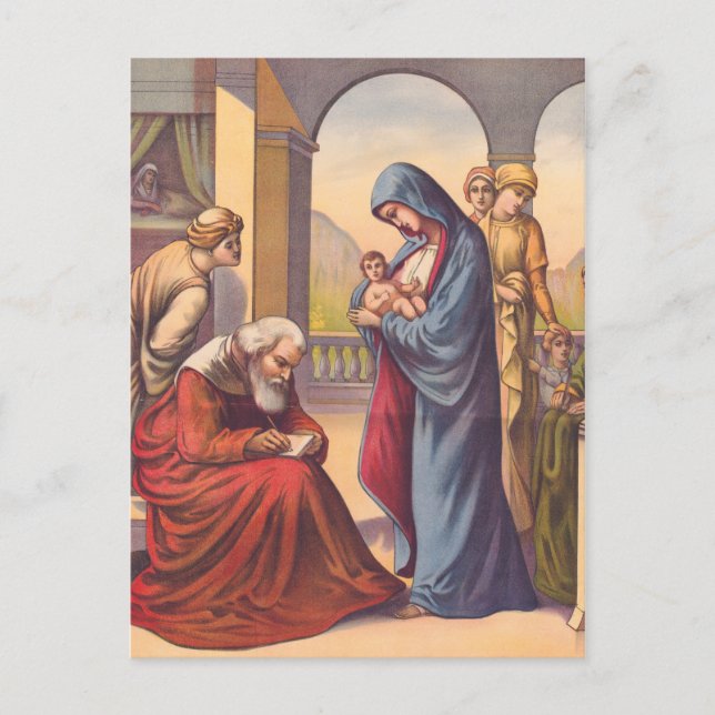 Giving the child John a name Postcard (Front)
