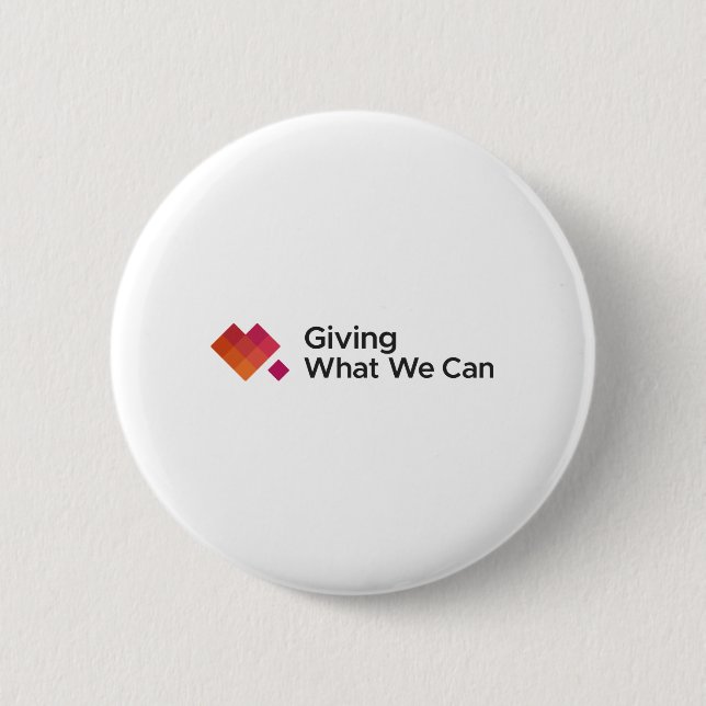 Giving What We Can Logo Wide 2 Inch Round Button (Front)
