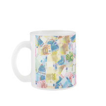 Tasse de banquier avec des billets de banque