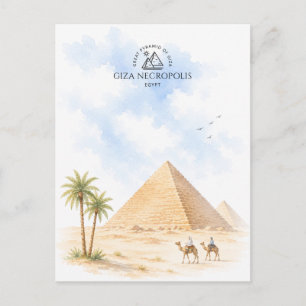 Giza Necropolis, Great Pyramid of Giza Travel Postcard