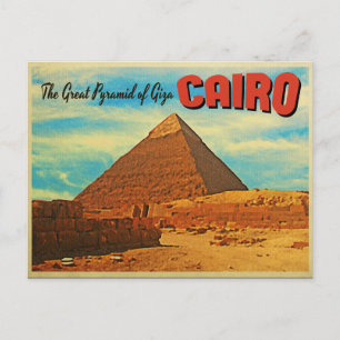 Giza Pyramid Cairo Egypt Postcard