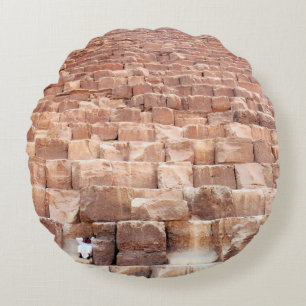  Giza pyramid complex. Also called the Giza Necrop Round Pillow