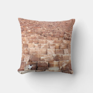  Giza pyramid complex. Also called the Giza Necrop Throw Pillow